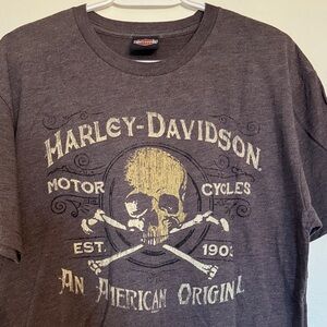 Harley-Davidson Brown Skull Graphic Tee